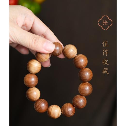 米马饰物 难见大尺寸横纹黑肉老山檀 手钏手持念珠 值得收藏 商品图2
