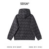 SDSA男士秋冬新款痞帅男装设计师菱形格绒毛拉链连帽卫衣宽松百搭 商品缩略图4