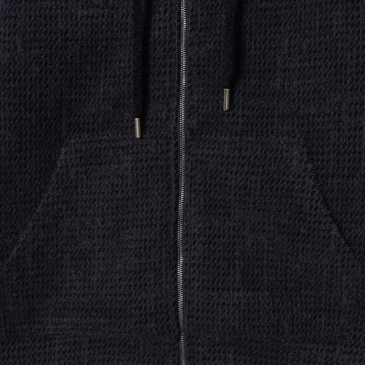 WT301SDSA男士秋冬新款痞帅男装时尚简约绒毛小格子拉链连帽卫衣百搭潮 商品图3