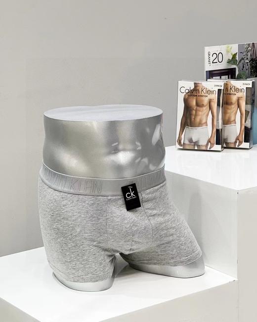 D120231一盒三条装2025新款立体提花腰边男士四角内裤 商品图3