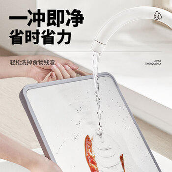 康巴赫抗菌不锈钢菜板加厚防滑防霉案板家用双面剁骨砧板47*32*1.8cm 商品图7