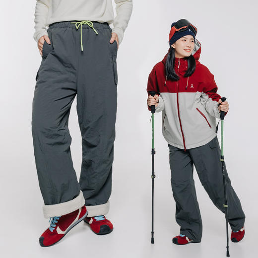 【品牌直发-秋冬新品】ACMEITEM爱棵米 户外秋冬休闲骑行直筒长裤加绒厚款宽松裤子男女GAG3020539G 商品图1