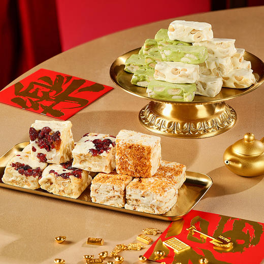 【福满臻盈礼盒】悠享时曲奇巧克力喜糖喜饼零食大礼包黄油饼干礼盒装年货礼品810g 商品图3