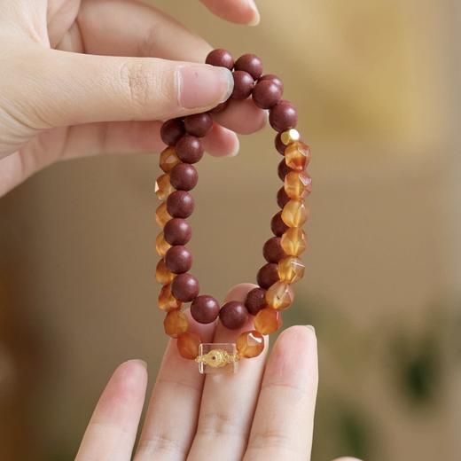 【芳华·玫瑰合香珠手串】敦煌小众古法合香珠手串 天然中药材草本手工手串 商品图2