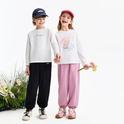 男女童全腰针织单裤春季新款安奈儿童装EM616548 商品图3