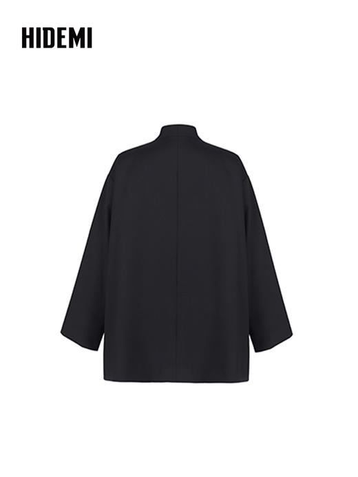 HIDEMI 艺术感金属扣V领精纺羊毛外套 商品图4