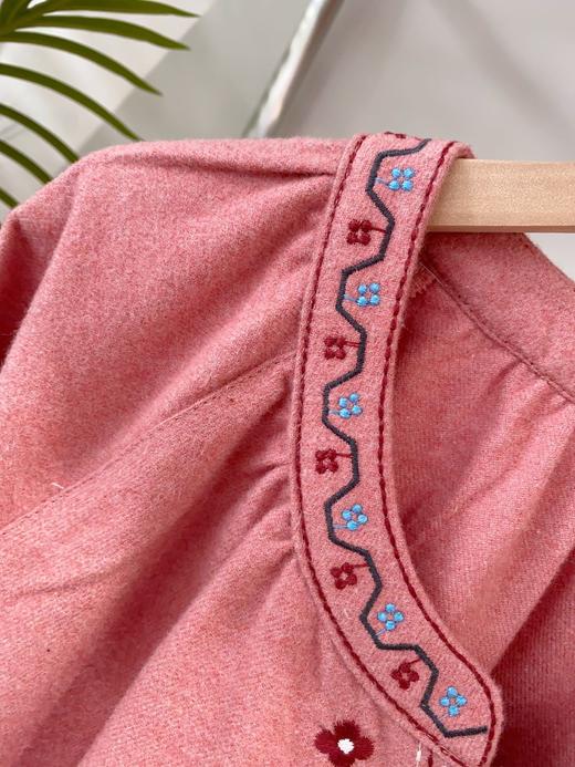 松植屋《 重楼》女士V领民族风全棉磨毛女款长袖睡衣套装100%全棉绒布家居服秋冬款 商品图2