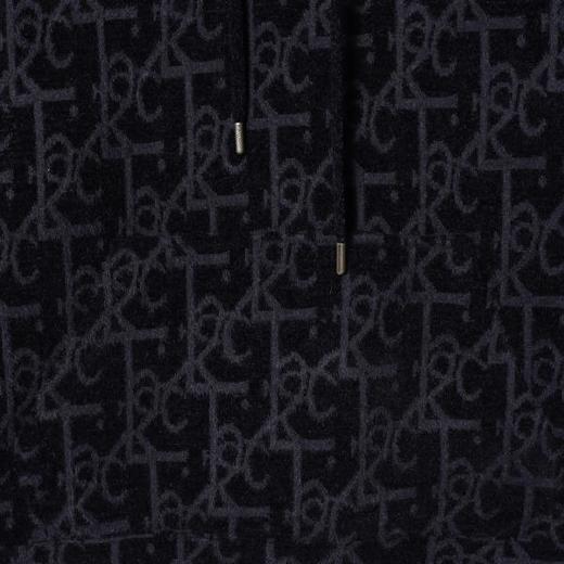 WY1468SDSA男士秋冬新款痞帅男装潮牌撞色绒毛抽象连帽卫衣百搭时尚上衣 商品图3