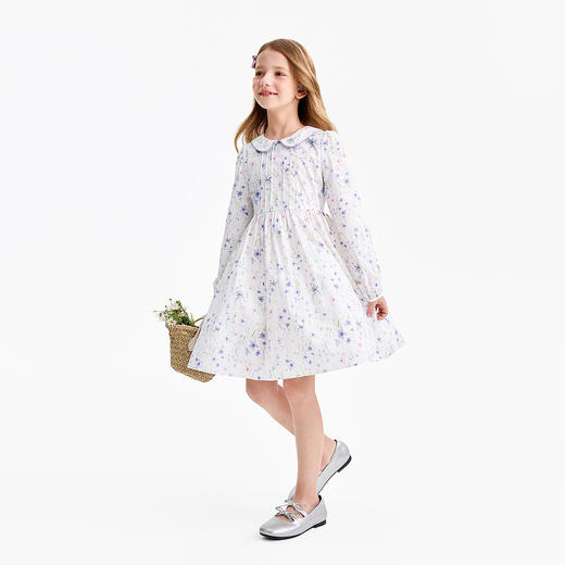 女童长袖连衣裙春季新款安奈儿童装EG613519 商品图3