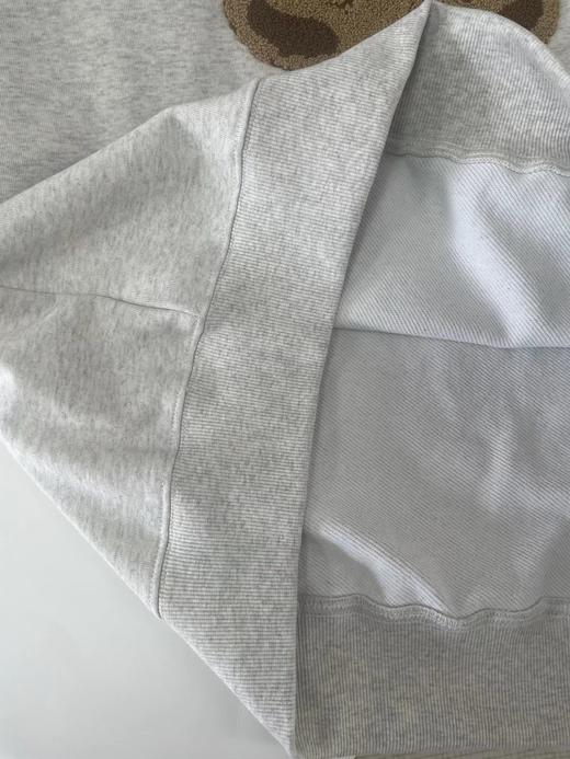 D120210毛巾绣涂鸦熊连帽卫衣男女同款可爱风减龄上衣25年秋韩系 商品图11