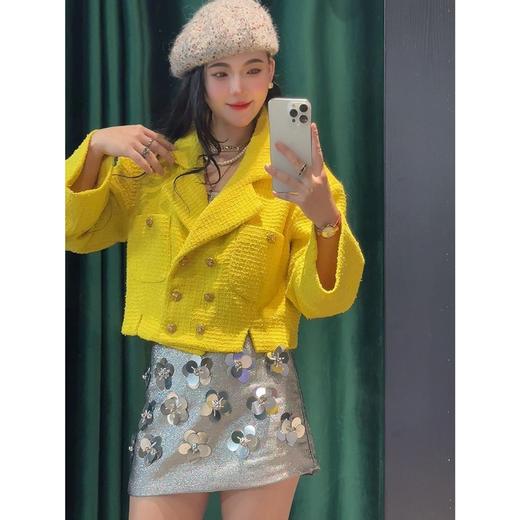 CH&ANEL香家翻领黄色外套短款 商品图3