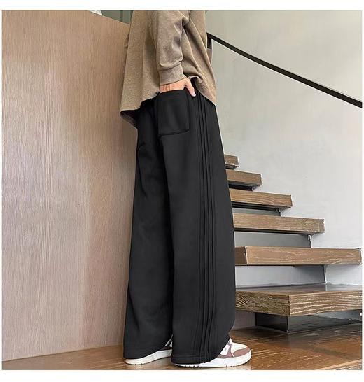 D120216加绒冬季潮流加绒宽松时尚运动男女情侣款卫裤 商品图2