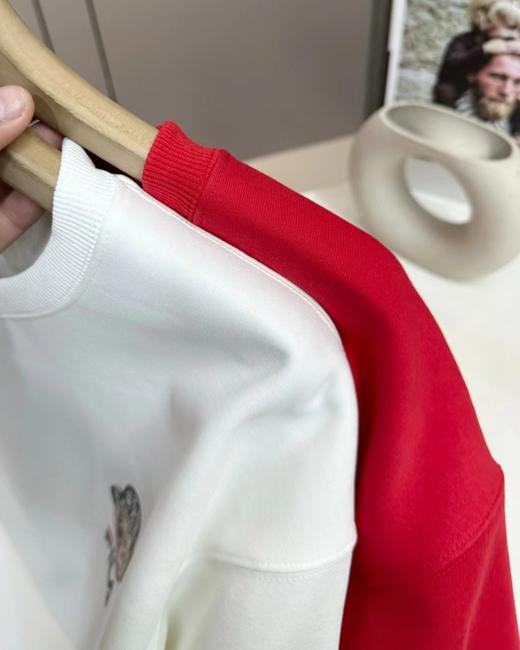 D120230小熊满印新年主题银狐绒圆领卫衣休闲情侣款 商品图8