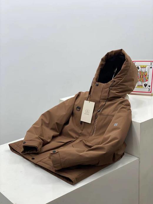 D120201户外防水防风透湿男女中量连帽运动羽绒服外套 商品图4