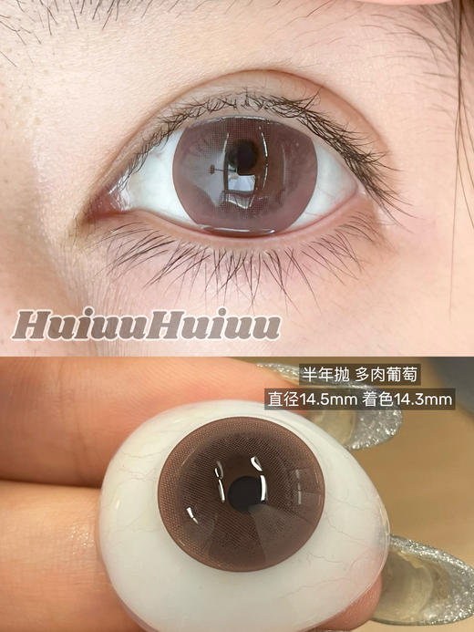 【店主实拍】Sheepcon-水晶葡萄·冷矿水灰-多肉葡萄-蜜柚水粉紫-蜜露葡萄-蜜柚水棕·总直径14.5mm-着色14.3mm【半年抛 0-1000度 不含525/575】 商品图6