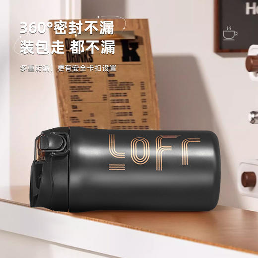 「真空锁温！多重防漏」随行咖啡杯男简约车载保温杯女保冷保热户外便携吸管水杯餐饮用具 商品图1