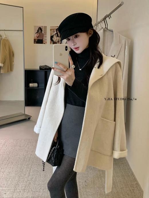 【西蒙日记青乔慕染撞色双面羊毛呢大衣HDYPHJL】纯手工裁剪缝制，一件能穿三五年‼ ✅绝对是惊艳四座的秋冬战袍·更有设计感、更时髦、更贵气-XMRJ 商品图8