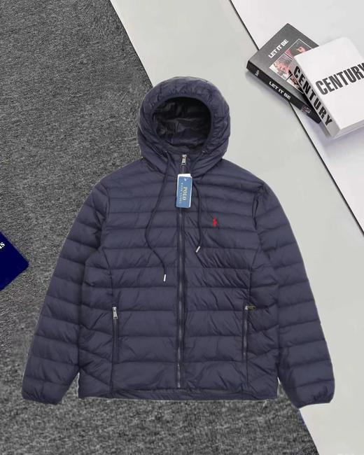 D120208冬季新品轻薄款连帽小标羽绒服外套男女同款 商品图10