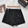 D120225冬季老钱风亮片羊毛毛呢高腰A字加厚短裤 商品缩略图11