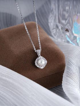 子佩集S925银珍珠套链【YL-6939】纯银珍珠项链2412