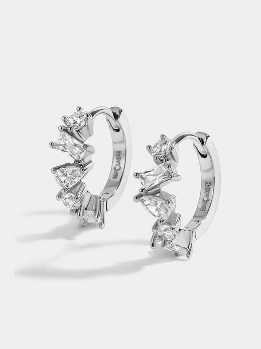 北京仓｜Lili Claspe-Mavis-梅维斯 银色 锆石 耳环［美国设计师］ 商品图1