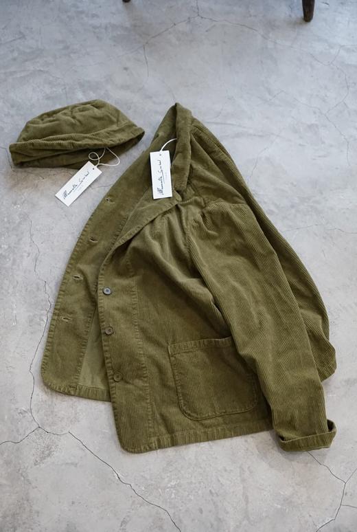 Manuelle guibal复古绿灯芯绒休闲西装 商品图7