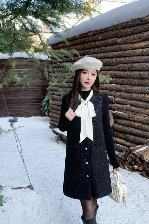 amadella 优雅气质小香风细闪亮片连衣裙套装 21903 商品图3