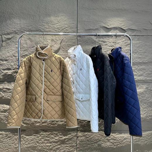 D120227复古时尚叙事学院风菱格绗缝棉服女款 商品图0