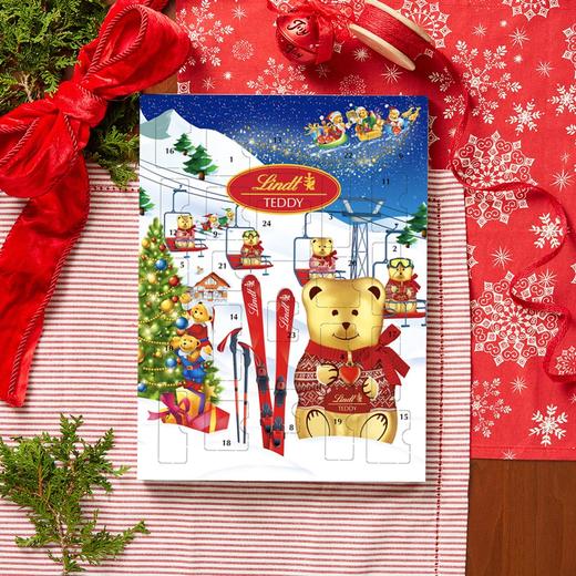 【超模君精选 圣诞惊喜】Lindt/瑞士莲泰迪熊巧克力圣诞倒数日历170g节日送礼【中欧班列精选】 商品图5