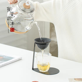 陶瓷故事无孔茶漏茶滤过滤网茶水分离公道杯茶漏一体支架泡茶神器