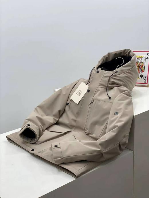 D120201户外防水防风透湿男女中量连帽运动羽绒服外套 商品图5
