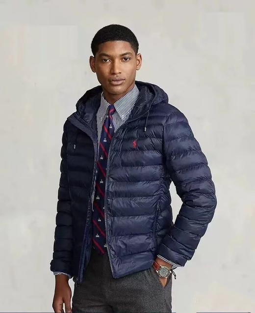 D120208冬季新品轻薄款连帽小标羽绒服外套男女同款 商品图7