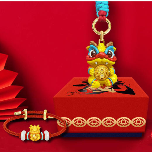 赚钱龙足金挂件 商品图0