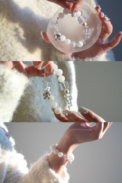 【雪绒花】“高频能量显化”千层景白雪花幽灵/白水晶 商品图2