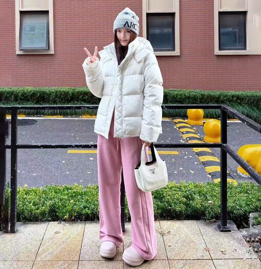 大牌同款冬季五格泡芙羽绒服灰鹅绒短款 商品图3