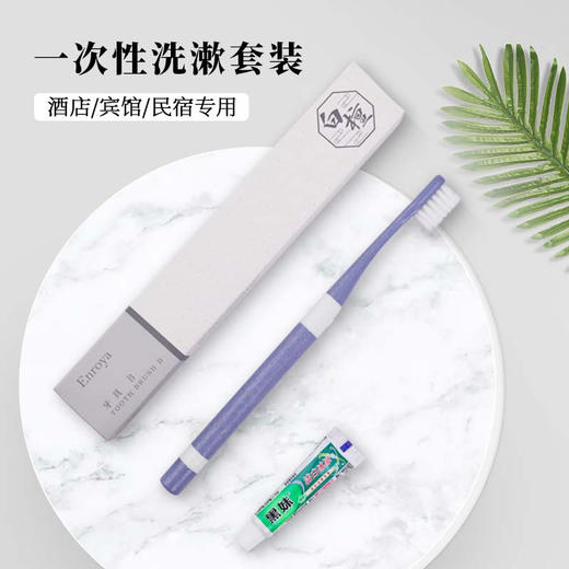 法式白檀五星级酒店一次性牙刷客房卡盒装高端洗沐护牙具套装软毛 商品图0