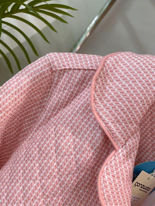 松植屋男女情侣款《杉树》纯色简约设计翻领三层空气棉加厚夹棉睡衣家居服套装 商品图3