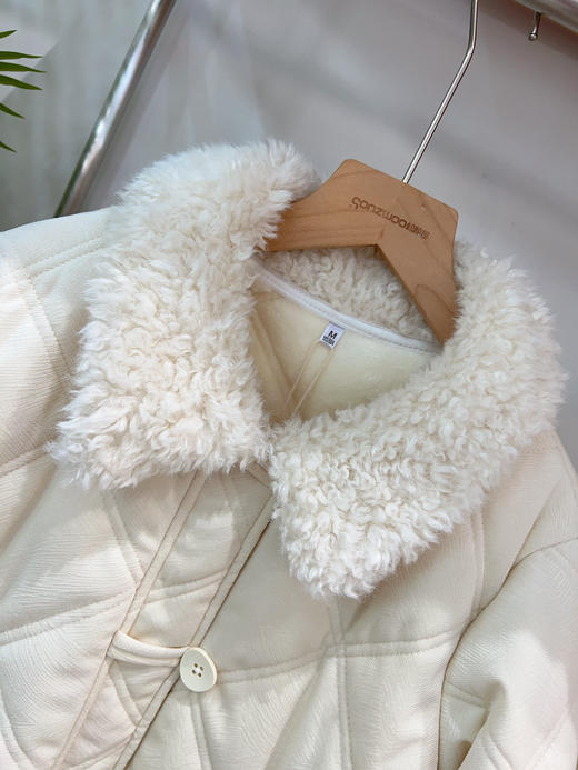 松植屋女款猫猫领抗静电三层夹棉加厚棉袄套装可外穿家居服 商品图11