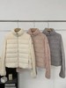 D120229新款防风保暖立领设计针织拼接羽绒服外套女 商品缩略图0