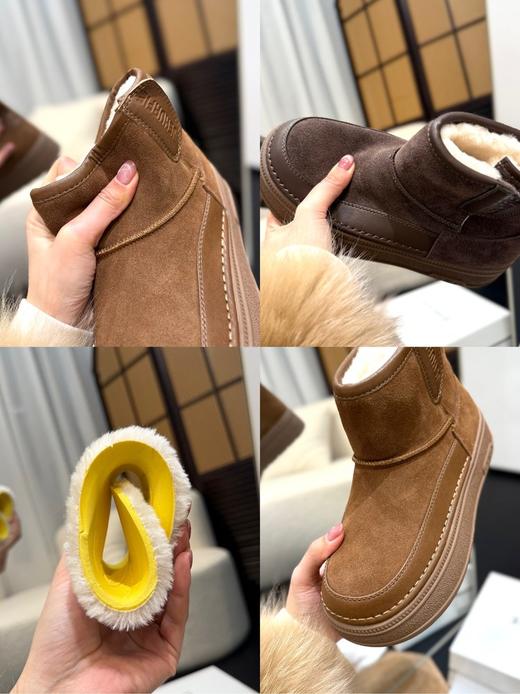 【不一样的雪地靴】JEHURFIE纪华菲小耳朵！厚底防泼水雪地靴，质感高级且纹理细腻，耐磨又具时尚感AB25579 商品图3