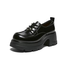 【云粉节】BF楼百思图2026春季新款厚底牛津鞋乐福鞋皮鞋通勤女单鞋CV350AA6吊牌价859，现价469