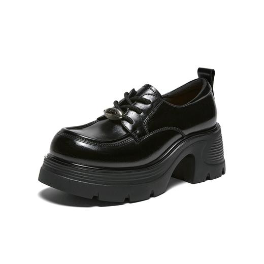 【百思图】BF楼百思图2026春季新款厚底牛津鞋乐福鞋皮鞋通勤女单鞋CV350AA6吊牌价859，现价339 商品图0