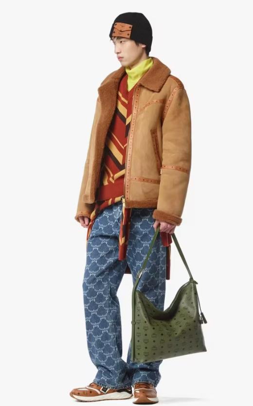 MCM 肩包 LARGE女  MWHESTA02K8001-F 苔影绿. 商品图2