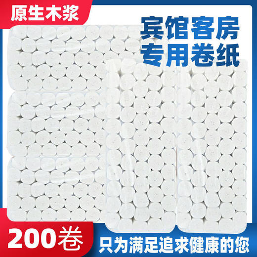 卫生纸批发酒店宾馆用小卷纸旅馆纸实芯100卷200卷专用厕纸巾批发 商品图1