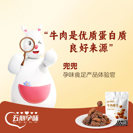 孕味食足牛肉干粒五香肉干无添加淀粉孕期解馋抗饿营养小吃零食品 商品图1