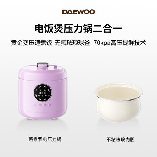 【压力煮饭更Q弹更香甜】大宇变压瞬沸电压力锅DY-YLG07 煮饭焖炖二合一 10min保压速煮饭 双向翻滚加热 6大菜单 珐琅油内胆 5L大容量能煮20碗饭 商品图8