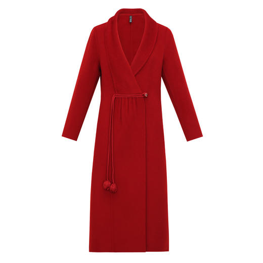 ZZ  8825双面绒羊毛大衣中长款妈妈秋冬高端毛呢外套 商品图4