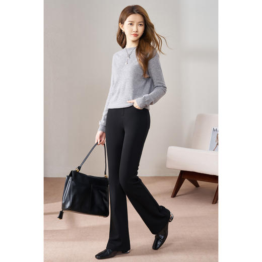 米思阳封神裤【四面弹】【加厚绒】【百搭王】轻暖显瘦百搭微喇裤 2525冬季新款加绒保暖微喇休闲裤5327 商品图3