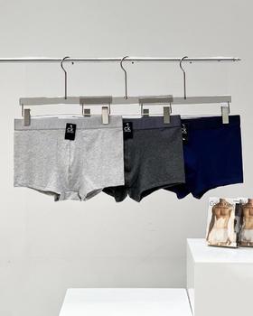 D120231一盒三条装2025新款立体提花腰边男士四角内裤