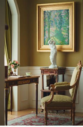 【已售】独角鹿西洋古董1900年代素胎瓷雕塑